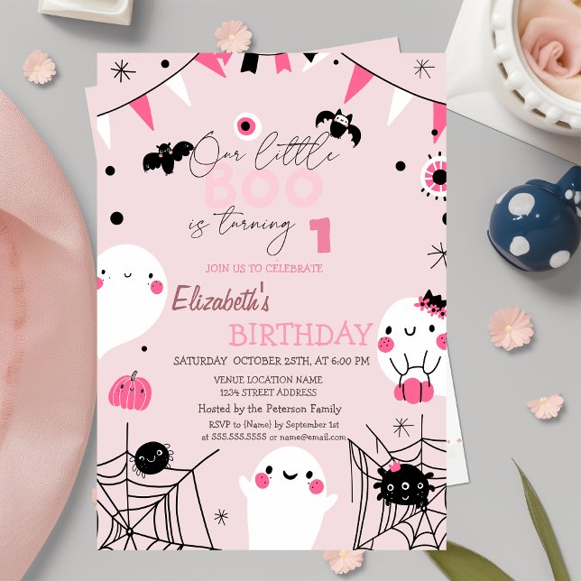 Invitación Cumpleaños de Halloween de nuestro pequeño Boo  (Subido por el creador)