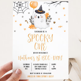 Invitación Cumpleaños de Halloween del Fantasma Espeluznante 