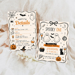 Invitación Cumpleaños de Halloween del pequeño espeluznante