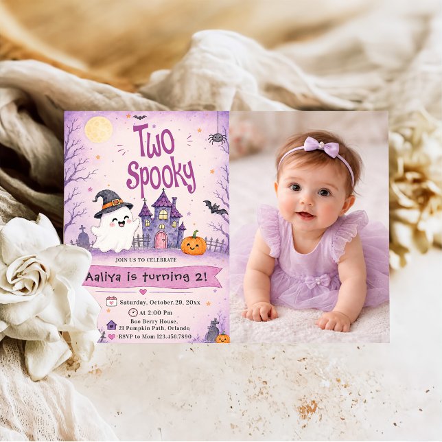 Invitación Cumpleaños de Halloween Dos Espeluznantes (Subido por el creador)
