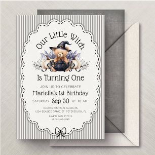 Invitación Cumpleaños de Halloween embrujado 1º 2º