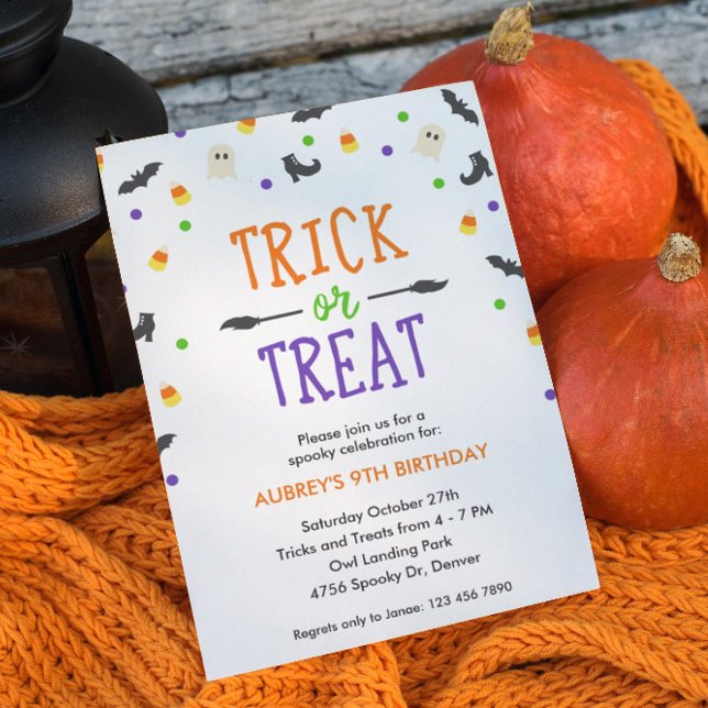 Invitación Cumpleaños de Halloween | Festejante celebración | (Subido por el creador)