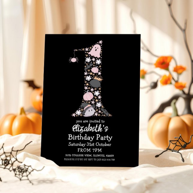 Invitación Cumpleaños de Halloween número 1 | Primer Cumpleañ (Subido por el creador)
