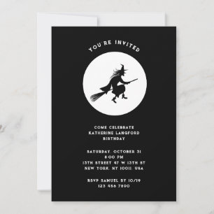 Invitación Cumpleaños de Halloween para niños - Pequeña Bruja