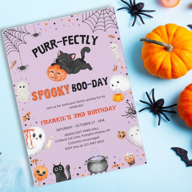 Invitación Cumpleaños de Halloween perfectamente espeluznante (Subido por el creador)
