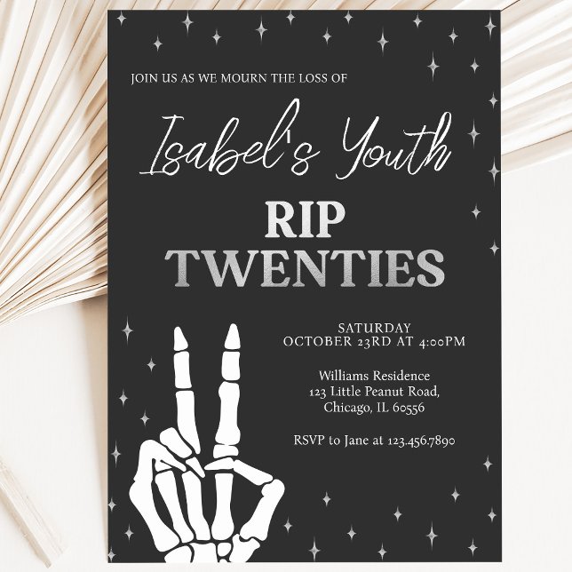 Invitación Cumpleaños de Halloween RIP Twenties (Subido por el creador)