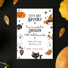Invitación Cumpleaños de Halloween Seamos unos fantasmas ador