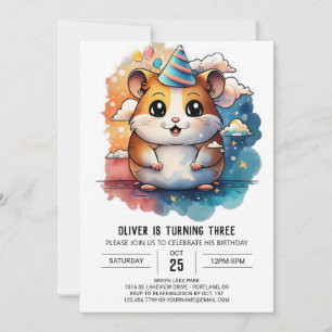 Invitación Cumpleaños de Hamster Friends