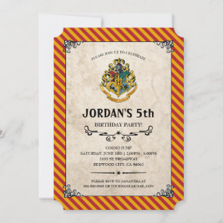 Invitación Cumpleaños de Harry Potter