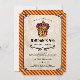 Invitación Cumpleaños de Harry Potter | Gryffindor