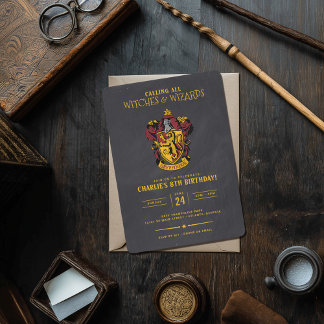 Invitación Cumpleaños de Harry Potter | Gryffindor Chalkboard