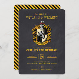 Invitación Cumpleaños de Harry Potter | Hufflepuff Chalkboard