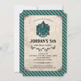 Invitación Cumpleaños de Harry Potter | Slytherin