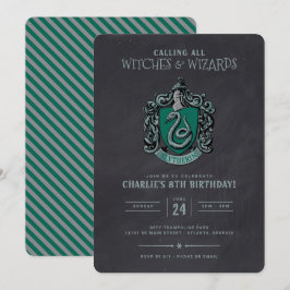 Invitación Cumpleaños de Harry Potter | Slytherin Chalkboard