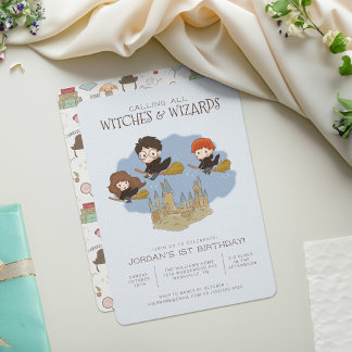Invitación Cumpleaños de Harry Potter y Hogwarts