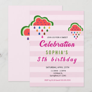 Invitación Cumpleaños de Helado Dulce