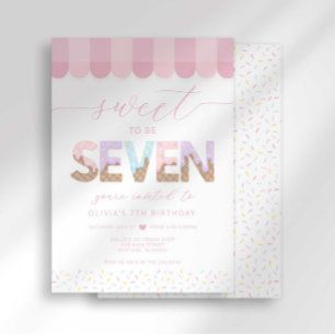 Invitación Cumpleaños de helado Dulce ser 7