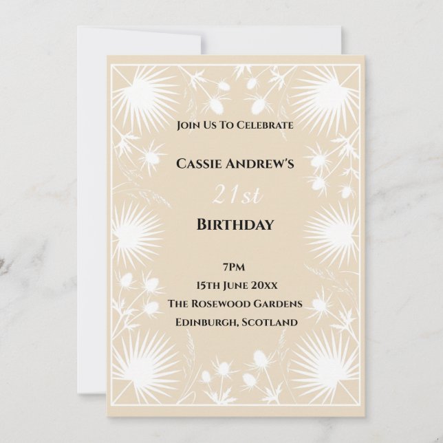 Invitación Cumpleaños de hito con estrella de oro (Anverso)