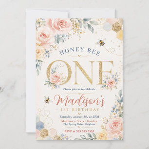 Invitación Cumpleaños de Honey Bee One