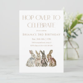 Invitación Cumpleaños de Hop Over Bunny
