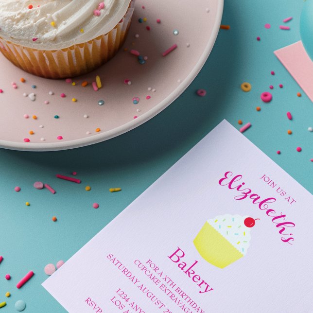 Invitación Cumpleaños de Hornear Cupcake (Subido por el creador)