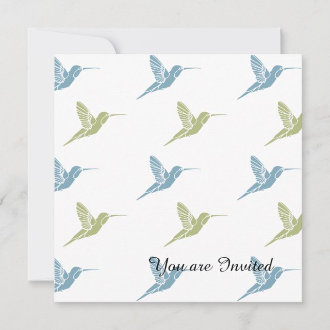 Invitación Cumpleaños de Hummingbirds (Anverso)
