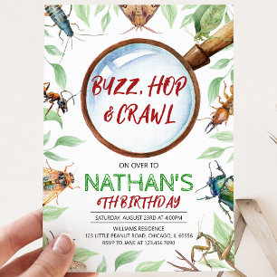Invitación Cumpleaños de insectos