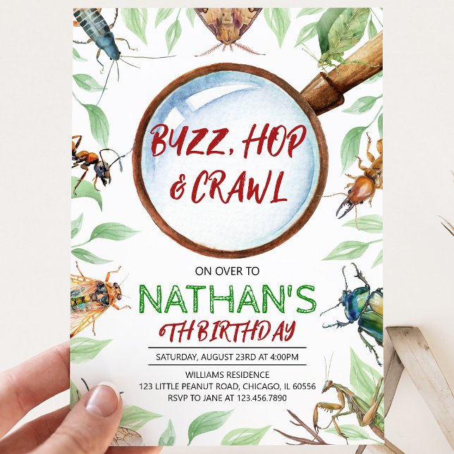 Invitación Cumpleaños de insectos (Subido por el creador)