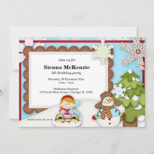Invitación Cumpleaños de invierno