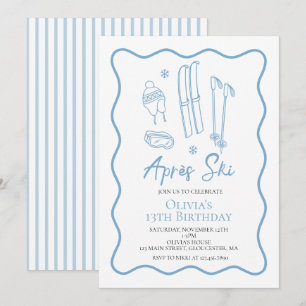 Invitación Cumpleaños de invierno Apres Ski