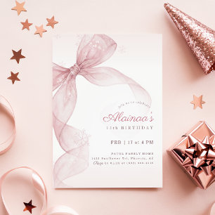 Invitación Cumpleaños de invierno número 15 de la niña del li