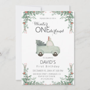 Invitación cumpleaños de invierno onedeland