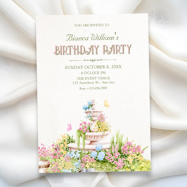 Invitación Cumpleaños de jardín (Subido por el creador)