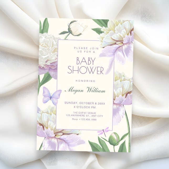 Invitación Cumpleaños de jardín de flores de violeta púrpura (Subido por el creador)
