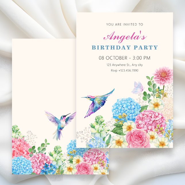 Invitación cumpleaños de jardín floral (Subido por el creador)
