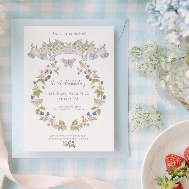 Invitación Cumpleaños de Jardín Floral de Verano (Subido por el creador)