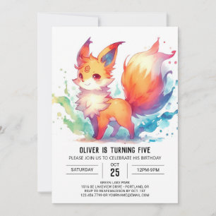 Invitación Cumpleaños de Joyful Kids Fox