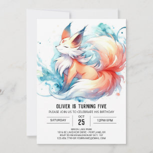Invitación Cumpleaños de Joyful Kids Fox