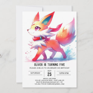 Invitación Cumpleaños de Joyful Kids Fox