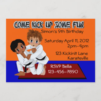 Invitación Cumpleaños de Karate