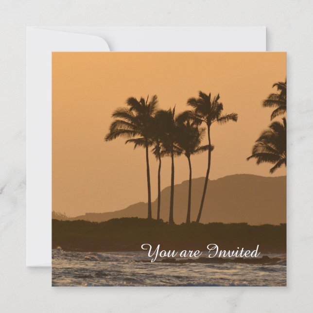 Invitación Cumpleaños de Kauai Sunset (Anverso)
