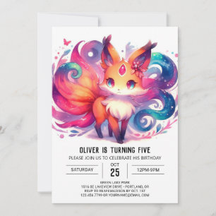 Invitación Cumpleaños de Kids Fun Fox