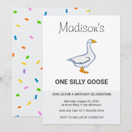 Invitación Cumpleaños de Kids Un Ganso Tonto Primero