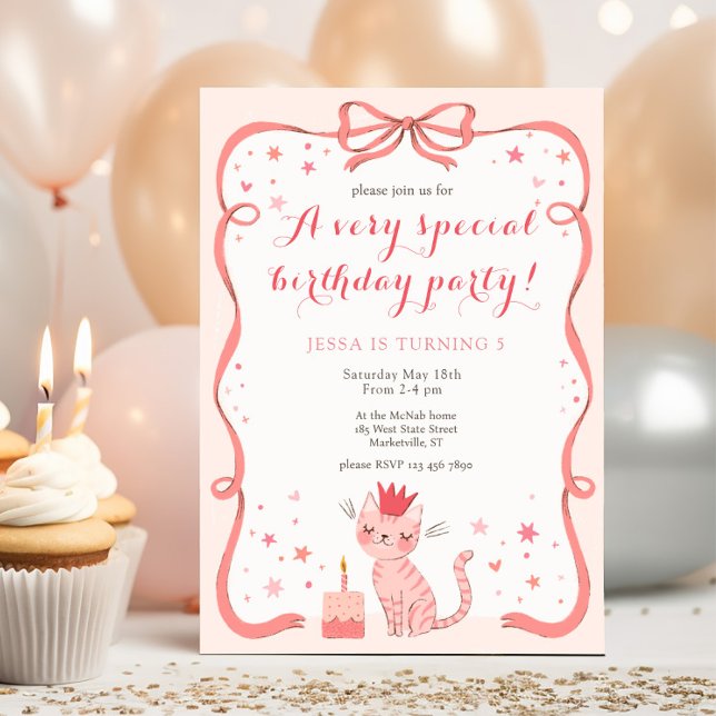 Invitación Cumpleaños de Kitty Bonita (Subido por el creador)