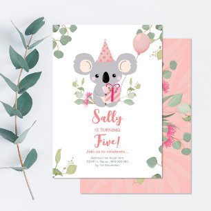 Invitación Cumpleaños de Koala