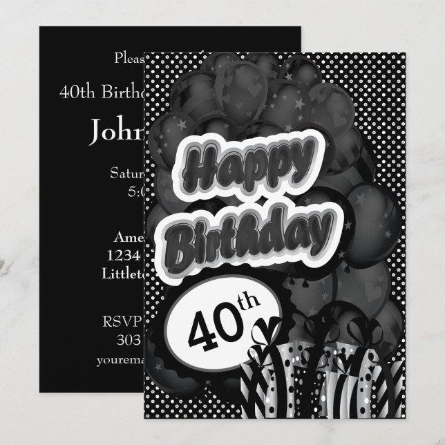 Invitación Cumpleaños de la 40ª etapa (Anverso / Reverso)