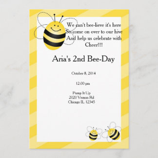 Invitación Cumpleaños de la abeja