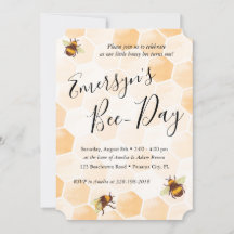 Cumpleaños de la abeja acuarela