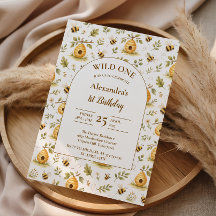Cumpleaños de la Abeja de Miel Dulce Salvaje Uno