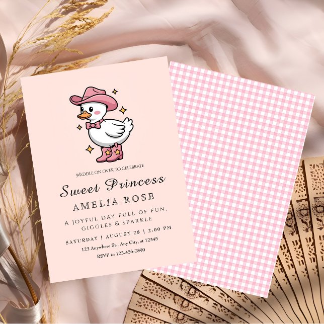 Invitación Cumpleaños de la adorable princesa pato (Subido por el creador)